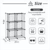 Allgonicer Wall-mount Floor-stand interlock 14" Wire Cube Storage Rack Organizer