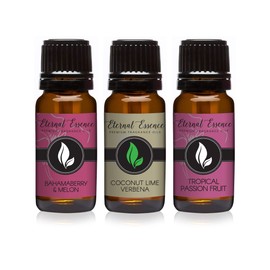 Trio (3) - Tropical Passion Fruit, Bahama Berry & Melon & Coconut Lime Verbena - Premium Fragrance Oil Trio - 10ML
