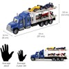 Vokodo Friction Powered Toy Semi Truck Trailer 14.5" With Four