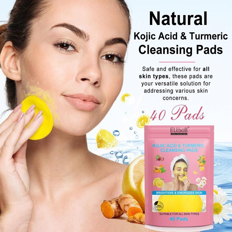 Kojic Acid & Turmeric Cleansing Pads, 3 Counts/set Deep Cleansing