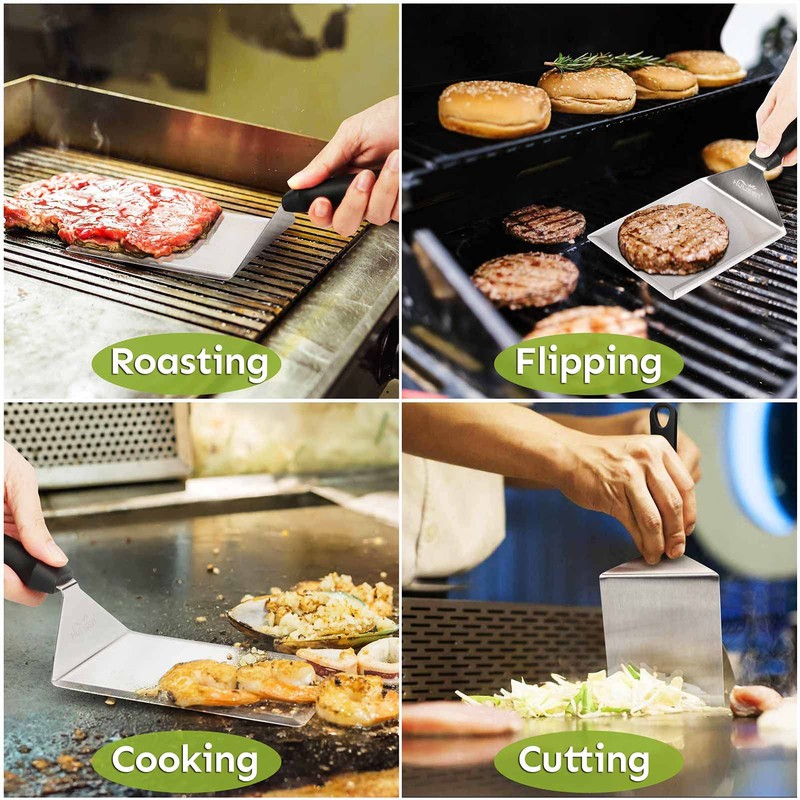HULISEN Smashed Burger Kit, Burger Press, 12 Inch Basting Cover,