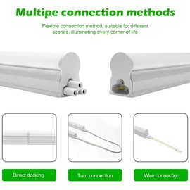 LightingWill LED T5 Integrated Fixture 4FT, Natural White 4000K, 14W, Linkable LED Shop Light, LED Ceiling Light and Under Cabinet Light, Corded Electric with Built-in ON/Off Switch, 1 Pack