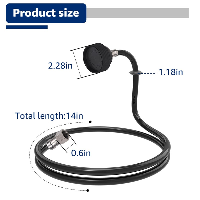Aomitop Shampoo Bowl Sink Hose with Sprayer,Salon Spray Head Attachment