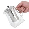 Tomotato Glass Teapot with Removable Stainless Steel Infuser, Heat-Resistant Clear