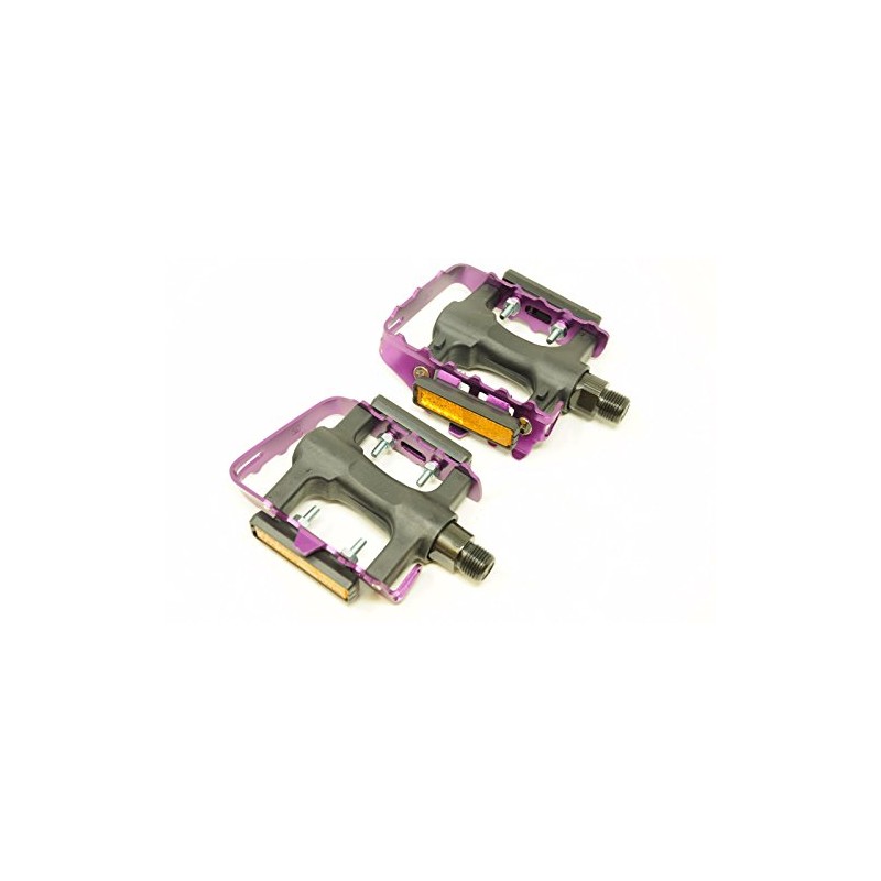 9/16" FIXIE ATB MOUNTAIN BIKE PURPLE PEDALS LOW PROFILE ALLOY