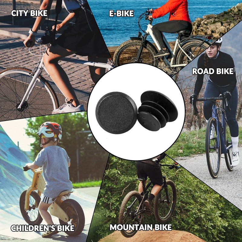 jushion Bicycle Handlebar End Cap, Pack of 15 Bicycle Handlebar