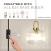 Soutas Clear Glass Hanging Light with Plug in Cord, Mid