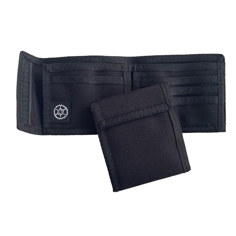 Sprocket Compact Nylon Bifold Wallet for Men (Black)