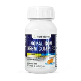 Nopal con Neem Complex  Suplemento Alimenticio con Canela y Vitaminas C, E, B6, B9, A, B12  Digestion, Metabolismo y el Equilibrio de Lipidos y...    
