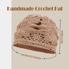 Pemilosci Handmade Crochet Bohemian Beanie Sun Summer Hat Skull Cap