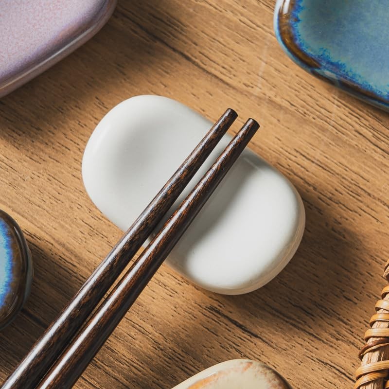 Set of 8 Multicolour Ceramic Chopsticks Holder for Chopstick Rest