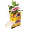 Baker Ross FC734 Rubber Boots Wooden Building Set Flower Pot