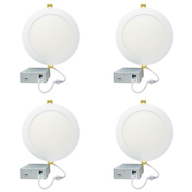 Halco Lighting Technologies LED Downlight 4-Pack, 100W Equivalent, Color Selectable 2700K-5000K, 90+ CRI, 50000 Hour Life, Wet Location Rated, Dimmable (6 INCH)