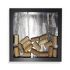 Wine Cork Shadow Box, Farmhouse Glam, Black & Silver, 9
