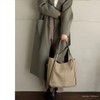 VITAFELICE sib-20002n Women's Genuine Cowhide Leather One-Handle Tote Bag, grey