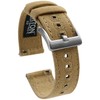 BARTON WATCH BANDS Quick Release Canvas Watch Band Straps, Khaki