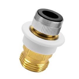 Dishwasher Snap Coupling Adapters, Faucet Adapter for Portable Washer Compatible with Danco 10521 Brass, Hose Adapter for Sink Faucet with Aerators 15/16''-27M or 55/64''-27F x 3/4'' GHTM