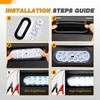 GOOACC 6Inch Oval Trailer Tail Light 2PCS 10LED White Reverse
