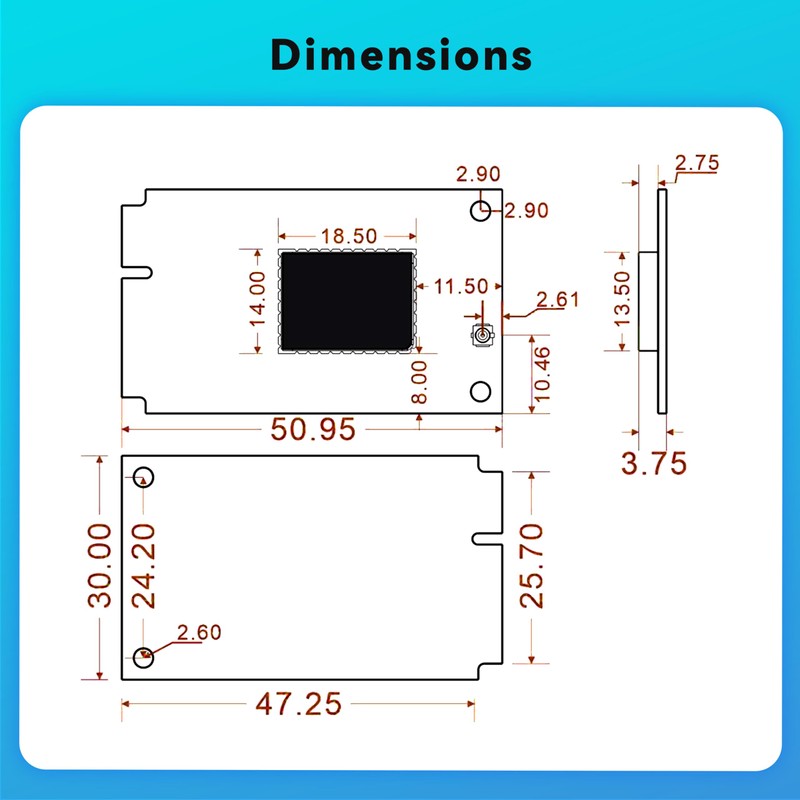 Heltec WiFi HaLow Module Mini PCIe - IEEE 802.11ah 1km