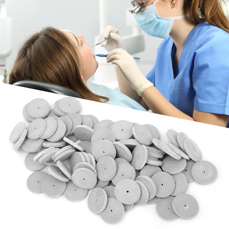 100pcs Dental Laboratory Burs Abrasive Grinding Polishing Rubber Wheel Tool