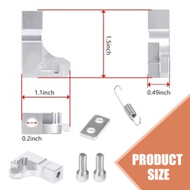 Polcatay 5 PCS Intake Manifold Repair Bracket, Fault Code Repair Unit with Bolt Spacer Tension Spring, Alloy Rustproof Modification Accessories, Compatible with Ford Lincoln Mercury Mazda (Silver)
