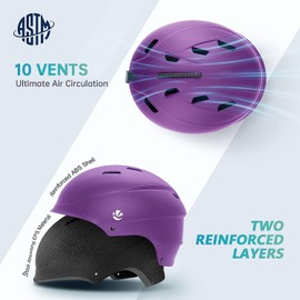VANRORA Ski Helmet, Snowboard Helmet - Purple, M