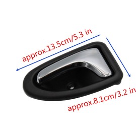 TAKPART Black Chrome Interior Left Car Door Handle