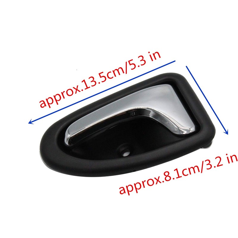 TAKPART Black Chrome Interior Left Car Door Handle