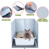 Cat Litter Box Enclosure with Splash Guard & Anti-Leak Design
