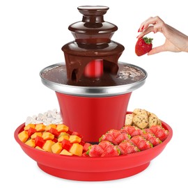 Mini Chocolate Fondue Fountain, Mini Chocolate Melting Pot, MIni Warmer Machine for Milk Chocolate, Cheese, Butter, Candy
