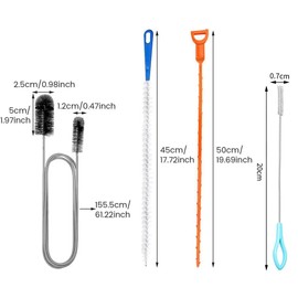 MSLSOZ 5 Piece Drain Unclogger and Cleaning Tool Set, Sink Unclogger, Drain Unclogger Set, Drain Unblocker Tool, Plug Unclogger Drain Unclogger, Reusable Drain Hair Unblocker.