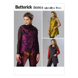 Butterick Patterns B6064 Misses' Vest Sewing Template, Size Y (XSM-SML-MED)