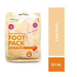 Deep Moisturising Foot Pack, Honey & Almond, with Vitamin E, 20 Min Treatment, Pack of 6