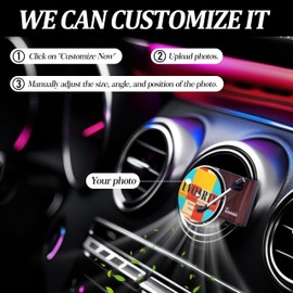 Maicican 12pcs Car Air Fresheners Vent Clips,Pop Singer Cover Record Player Car Fresheners for Women, Car Inter Accessories Music Lover Gift. (Retro B)
