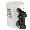 Puckator GAME OVER Gamecontroller geformter Henkel Tasse aus Dolomit-Keramik