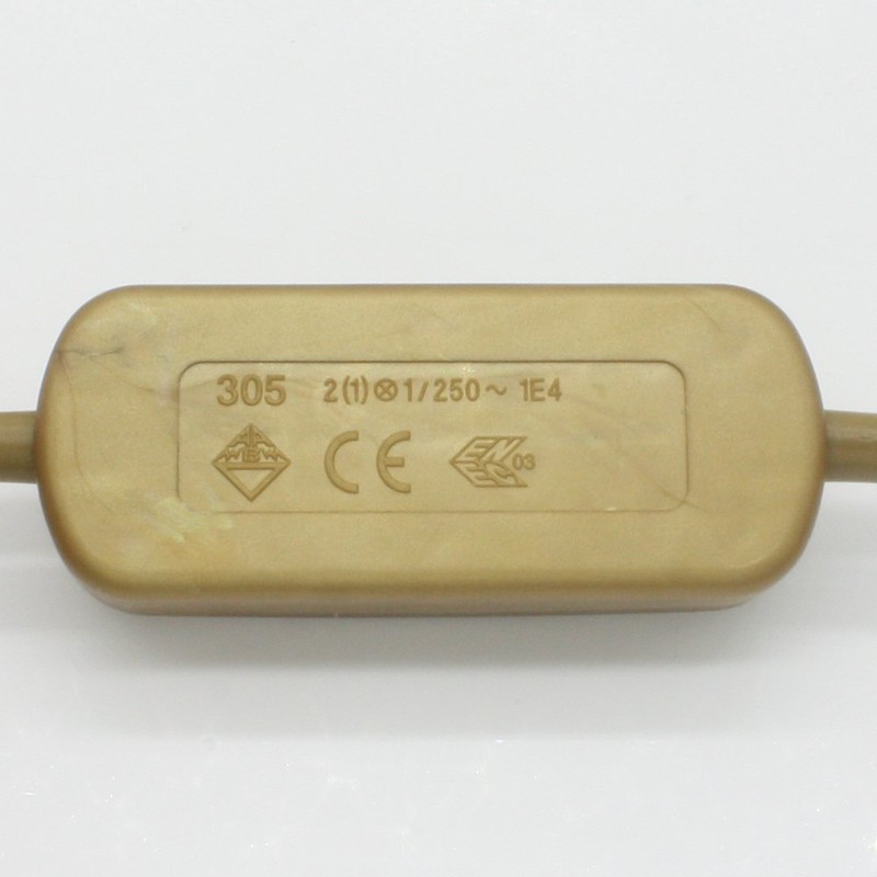 Power Cable with Plug and Switch 2 Metres Gold Connection