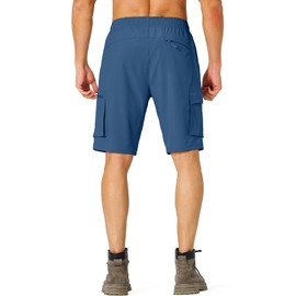 S Spowind Pantalones cortos cargo de senderismo para hombre, de secado rápido, ligeros, con bolsillos con cierre, para camping, pesca, golf