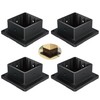 Hillmaster 4x4 Post Base Support Kit, 4 Pack Plastic Brackets