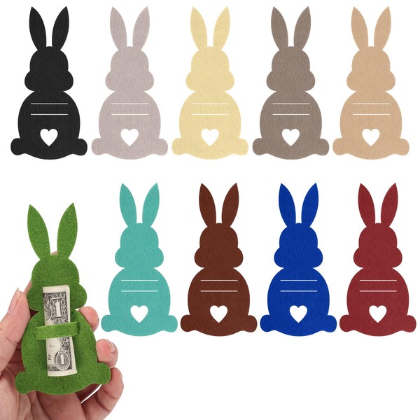 Pack of 10 Easter Money Gifts Set, Easter Bunny Money