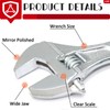 vibedor 8 Inch Adjustable Wrench with Ergonomic Rubber Grip Spanner