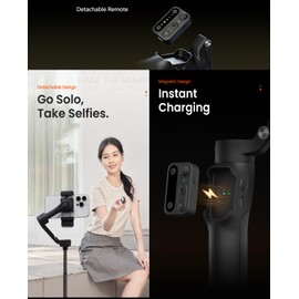 hohem iSteady X3 Gimbal Smartphone, 3-Axis Gimbal Stabiliser (Black)