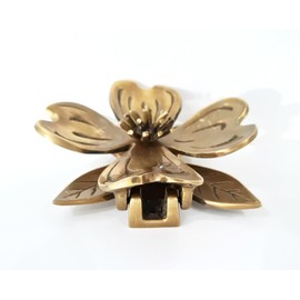 Solid Brass Round Flower Door Knocker - Holiday Gift