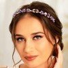 Formery Red Beaded Headband Bling Crystal Rhinestone Hairband Wedding Prom