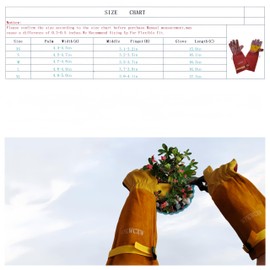 wfkwcxw Leather Long Sleeve Gardening Glove for Women/Men, Womens/Mens Garden Glove Thorn Proof (Yellow, L)