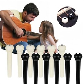 Guitar Bridge Pins Wall Plugs for Guitar Wall Plugs for Acoustic Guitar Folk Guitar String Accessories Pack of 12