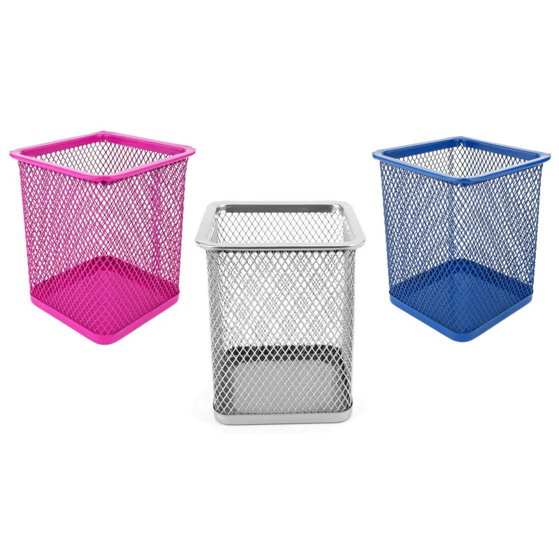 D.RECT Square Metal Pencil Holder | Metal Cube Pen Holder
