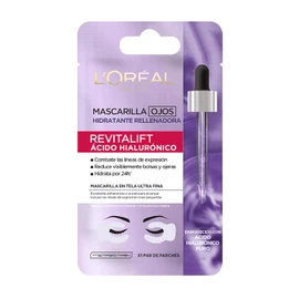 LOral Paris Mascarilla de ojos hidratante Revitalift cido Hialurnico, 1pz - Hidrata intensamente y rellena lneas de expresin, resultados visibles,... 