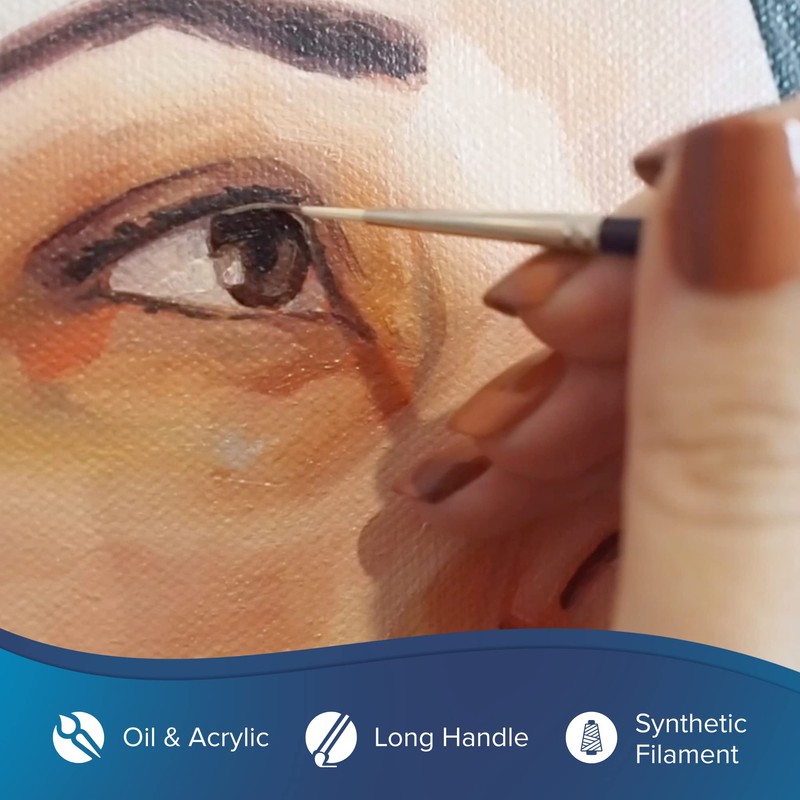 Silver Brush Limited Bristlon Script Liner Oil and Acrylic Brush,