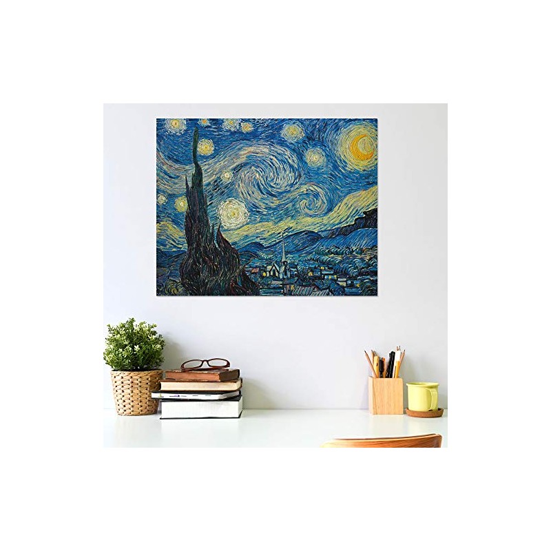JUNIWORDS Vincent van Gogh Starry Night Poster 75x60cm