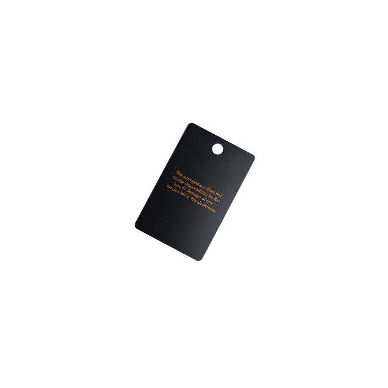 Plastic Cloakroom Tags/Tickets with Standard Disclaimer Text on Reverse, Pack